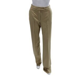 Domenico Vacca Unisex Dress Pants Khakis Beige Button 53%PL 43%WO Size 40